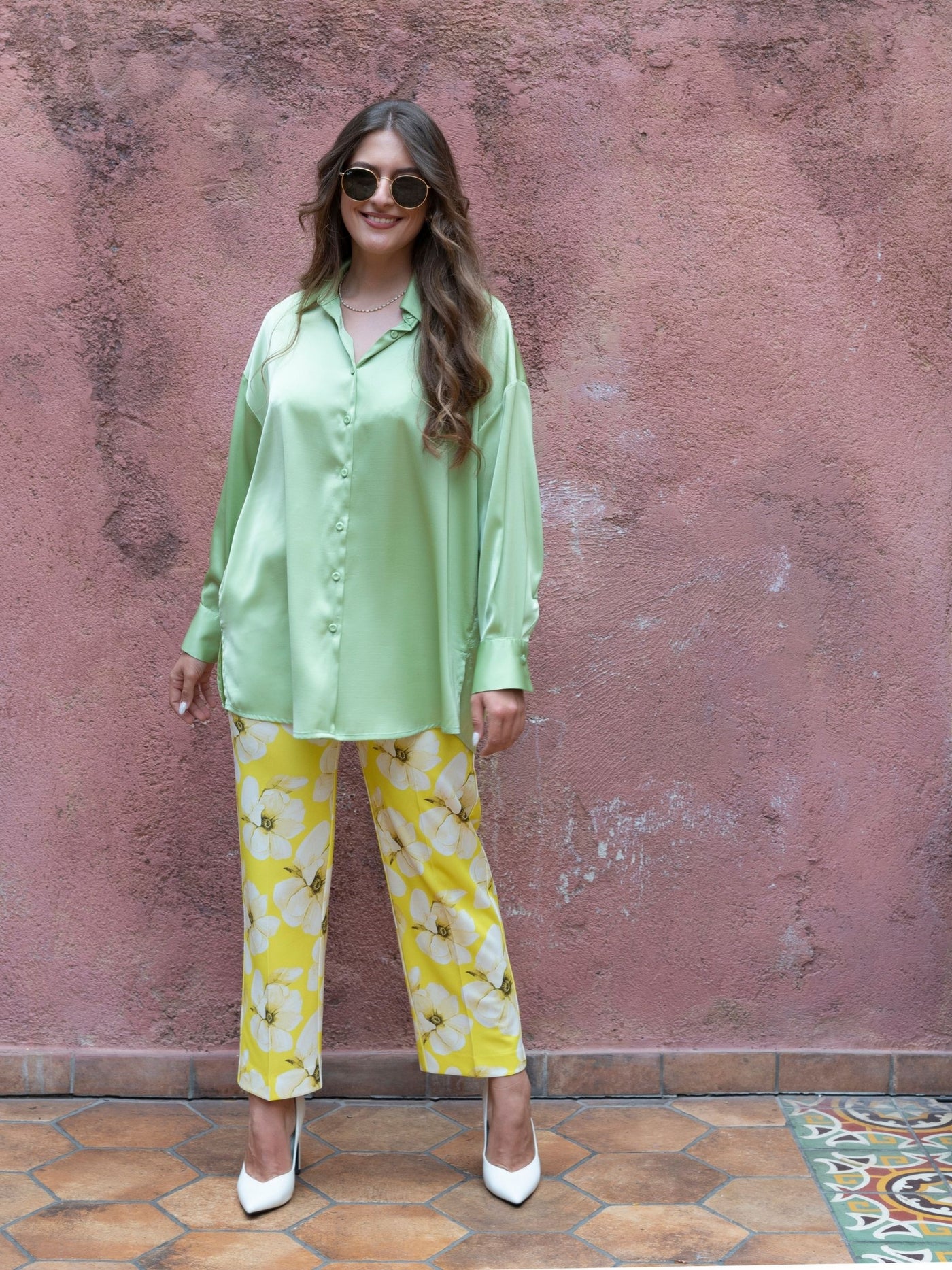 Πουκάμισο Oversized Σατέν